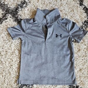 Under Armour Kids Polo in Heather Gray